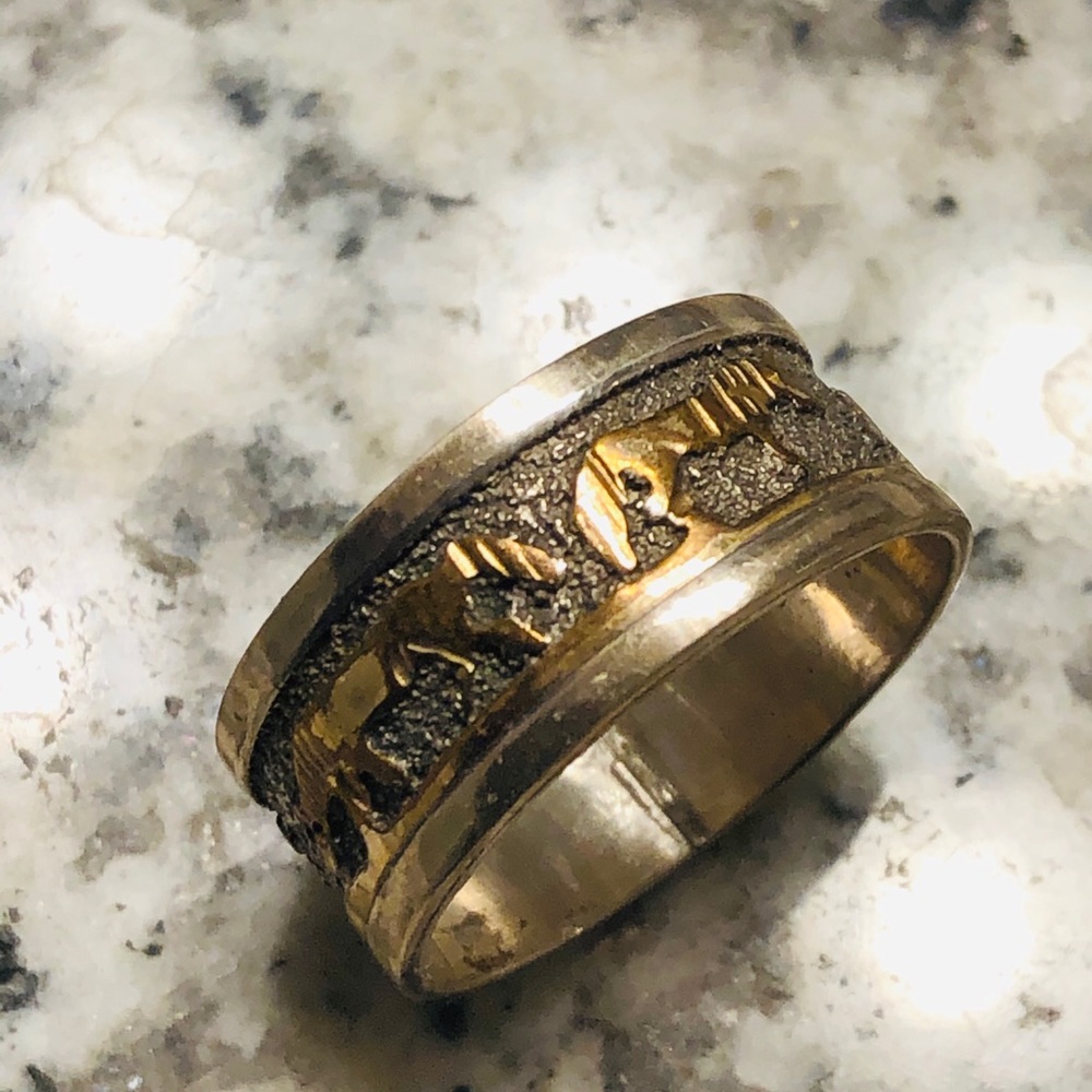 12K GOLD FILL STERLING SILVER SIGNED ‘TSK’ NAVAJO - Picture 7 of 15